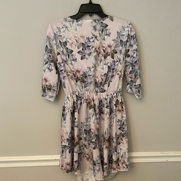 Stanib purple floral print silky feel romper XL - Picture 6 of 11